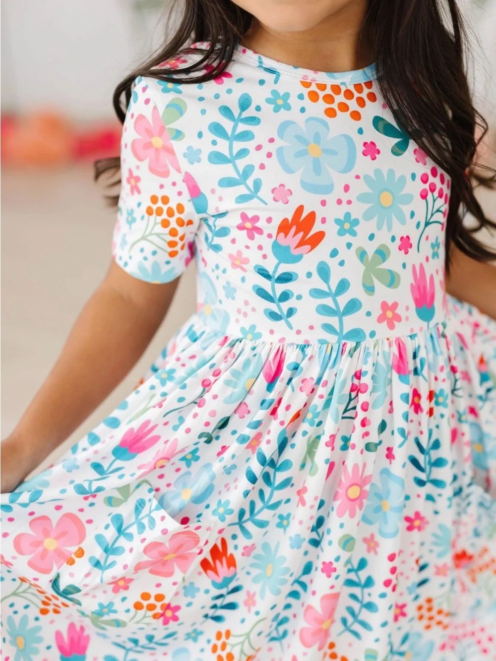 Mila & Rose SUNLIT GARDEN S/S POCKET TWIRL DRESS NWOT